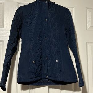 SPYM Women's Quilted Navy Coat